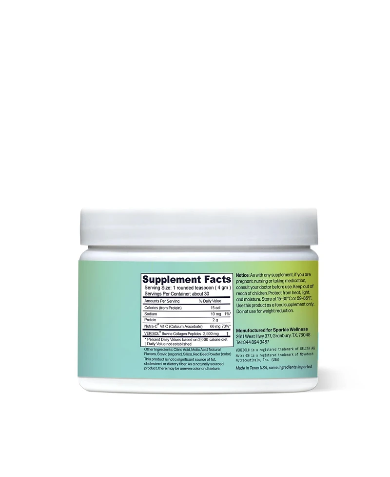 Skin Boost [30-Serves] Collagen Powder Supplement with Verisol Bioactive Hydrolyzed Peptides & Vitamin C to Improve Skin, Hair Nail Health