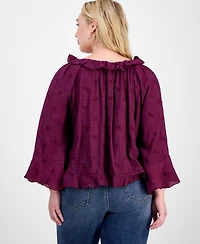 And Now This Plus Bell-Sleeve High-Low Blouse, Exclusively at Macy's