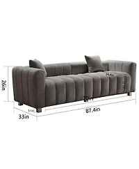 Streamdale Premium Velvet Sofa 3-Seater Loveseat with Metal Legs
