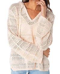 Roxy Juniors' Hippie Love Cotton-Blend Relaxed Sweater