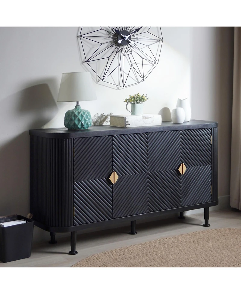 Streamdale Modern Accent Cabinet with Adjustable Shelves and 4 Doors