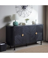 Streamdale Modern Accent Cabinet with Adjustable Shelves and 4 Doors