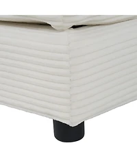 Streamdale Modern Corduroy L-Shape Sofa with Storage Pockets