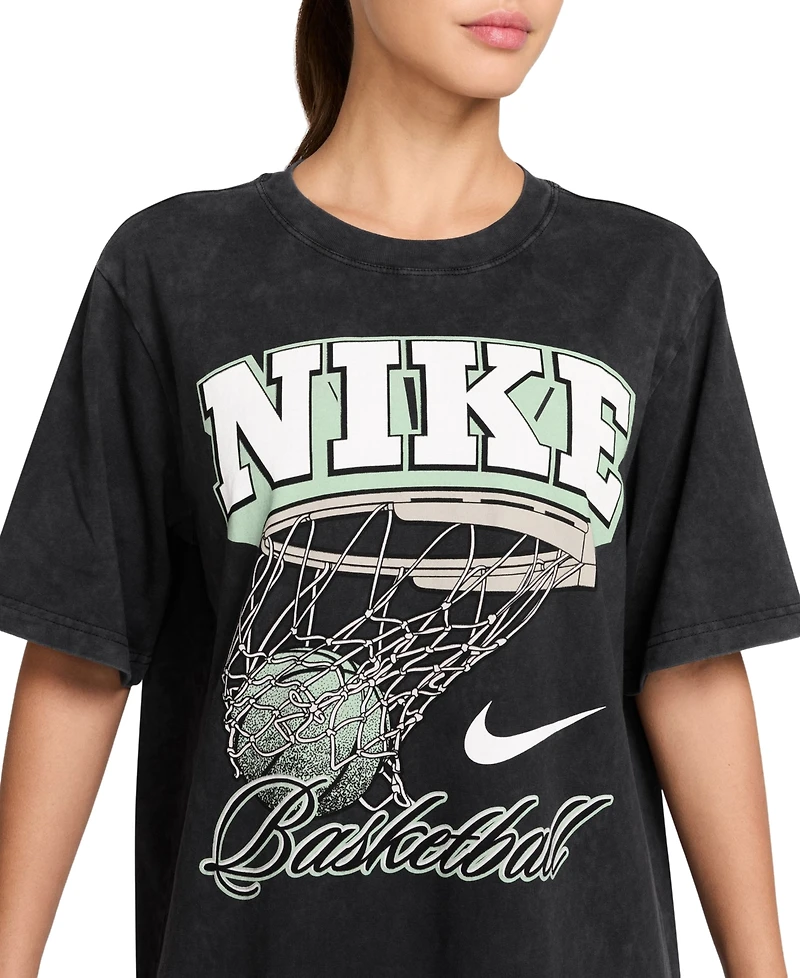 Nike Women's Cotton Basketball Graphic Short-Sleeve T-Shirt