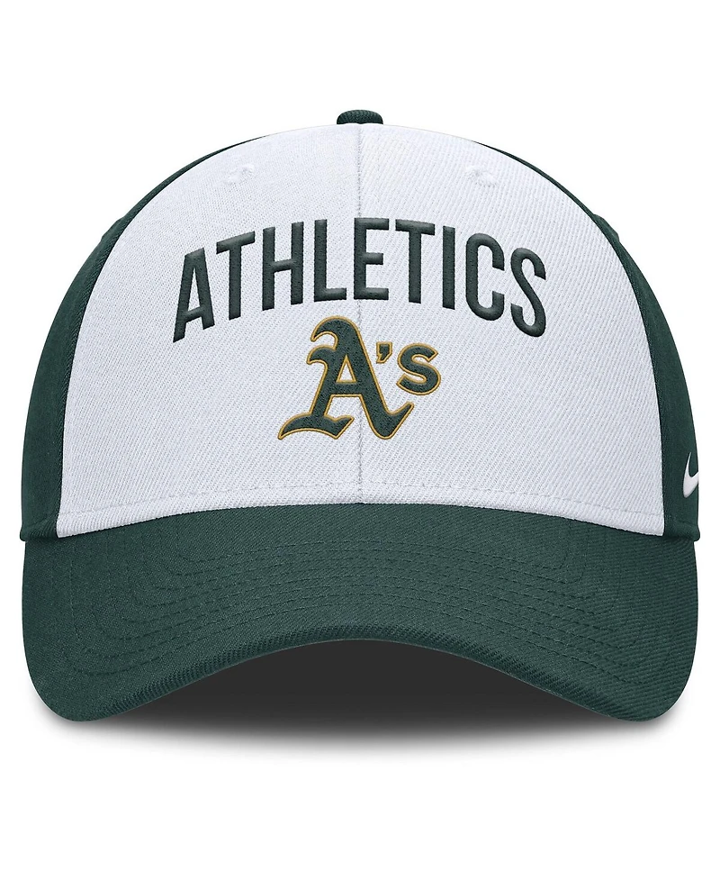 Nike Men's White/Green Athletics Club Performance Adjustable Hat