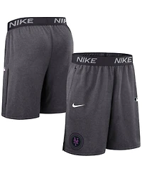 Nike Men's Anthracite New York Mets Authentic Collection City Connect Performance Knit Shorts
