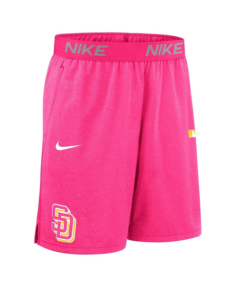 Nike Men's Pink San Diego Padres Authentic Collection City Connect Performance Knit Shorts