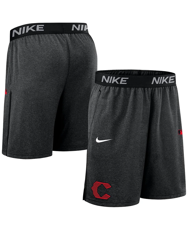 Nike Men's Black Cincinnati Reds Authentic Collection City Connect Performance Knit Shorts