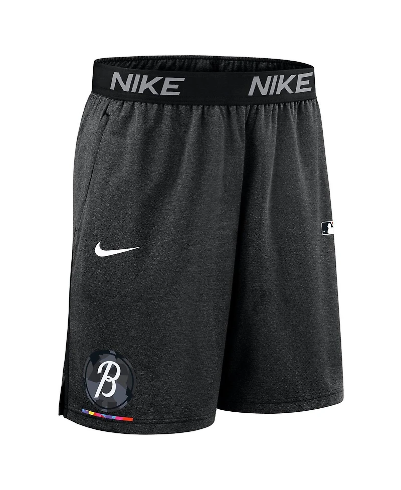 Nike Men's Black Baltimore Orioles Authentic Collection City Connect Performance Knit Shorts