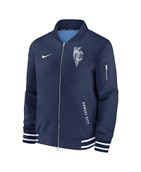 Nike Men's Navy Kansas City Royals Authentic Collection Connect Full-Zip Bomber Jacket