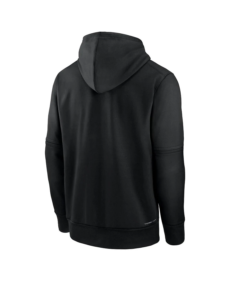 Nike Men's Black Tampa Bay Rays Authentic Collection City Connect Therma Pullover Hoodie