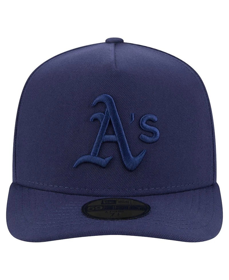 New Era Men's Navy Athletics Color Pack A-Frame 59FIFTY Fitted Hat