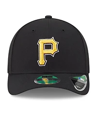 New Era Men's Black Pittsburgh Pirates Player Replica 9FORTY Adjustable Hat