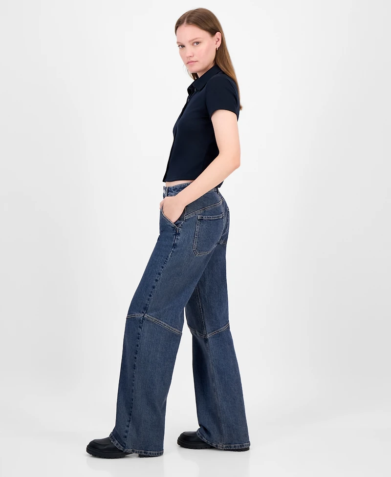 Celebrity Pink Juniors' Slouchy Skater Wide-Leg Jeans