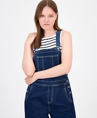 Celebrity Pink Juniors' Straight-Leg Denim Overalls