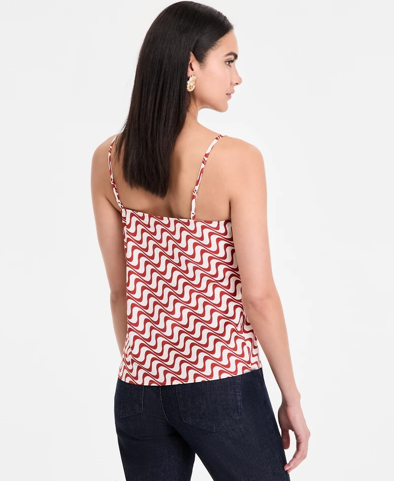 I.n.c. International Concepts Women's Animal-Print Cowlneck Camisole Top, Exclusively at Macy's