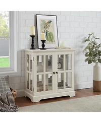 Streamdale Elegant Led Curio Cabinet Adjustable Shelves, Retro Display, Home Storage