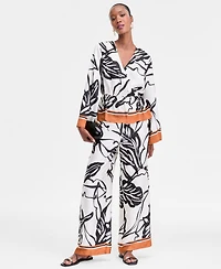 I.n.c. International Concepts Women's Printed Peplum Top, Exclusively at Macy's