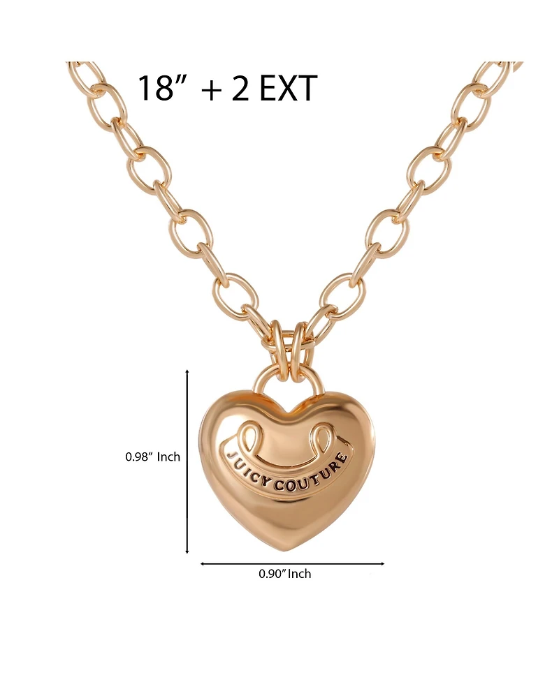 Juicy Couture Gold-Tone Heart Pendant Necklace