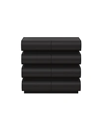 Streamdale 8 Drawer Dresser for Bedroom, Black Dresser No Handle, Modern 8 Chest of Drawers with Wide Storage