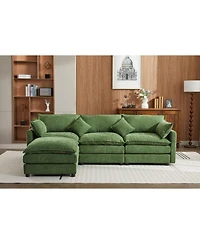 Streamdale Modular Sectional Sofa, 3-Seater Sofa, Modern L-Shaped Sofa for Living Room Bedroom Apartment,Green