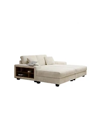 Streamdale Cozy Corduroy Sofa Sleeper, Modern Oversized Living Room Convertible Lounge