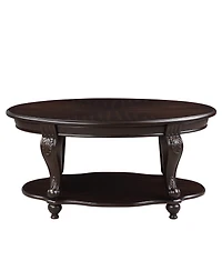 Streamdale Espresso Living Room Coffee Table Set with End Side Tables (3-Piece)