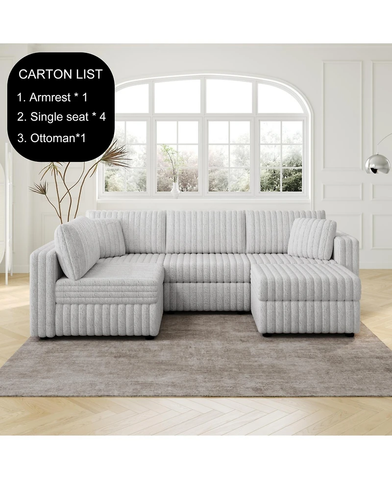 Streamdale U-Shaped Sofa with Ottoman Comfort and Style for Every Room