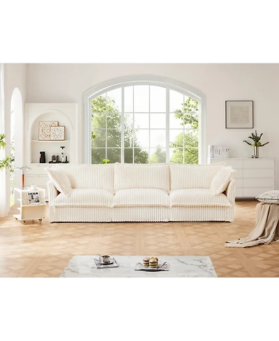Streamdale Modern 3-Seater Sofa with Comfy Pillows and Supple Armrests