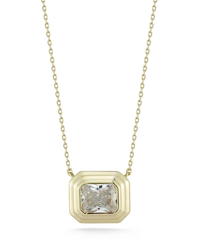 Rachel Zoe 14K Gold Plated Sterling Silver Radiant Cut Solitaire Necklace