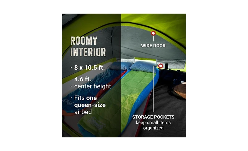 Coleman Skydome 4-Person Camping Tent With Screen Room