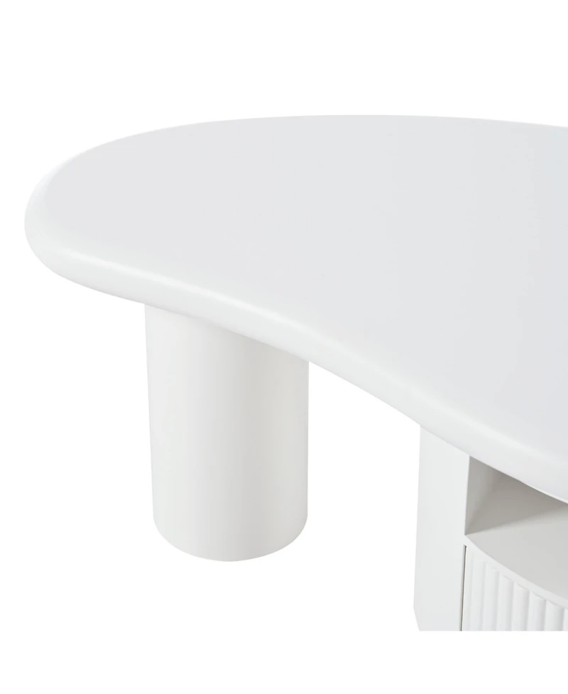 Streamdale Cloud Coffee Table w/ Drawer & Shelf