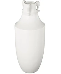 Rosemary Lane Ceramic Scroll Sleek Amphora Decorative Vase with Handles, 18"