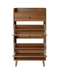 Streamdale Rattan, Allen 2 door 1 drawer cabinet, shoe rack, double layer, suitable for entrance