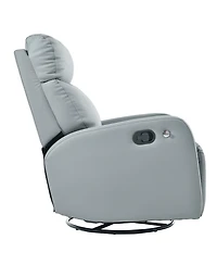 Streamdale Swivel Recliner Rocking Chair, 360 Glider for Home, Living Room, Theater (Blue-Gray)