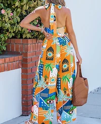 Cupshe Women's Tropical Paradise Wide Leg Jumpsuit