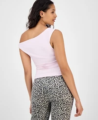 Madden Girl Juniors' Twisted-Strap Asymmetrical Top