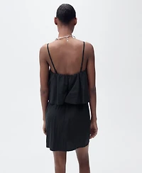 Mango Women's Ruffled Lyocell Dress