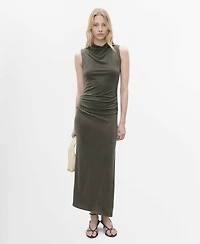 Mango Women's Draped Modal Dress