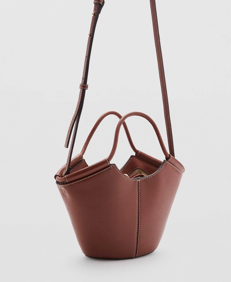 Mango Women's Mini Shopper-Style Shoulder Bag