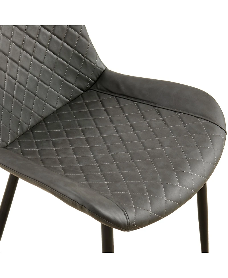 Streamdale Mid-Century Modern Leathaire Dining Chairs, Set of 2
