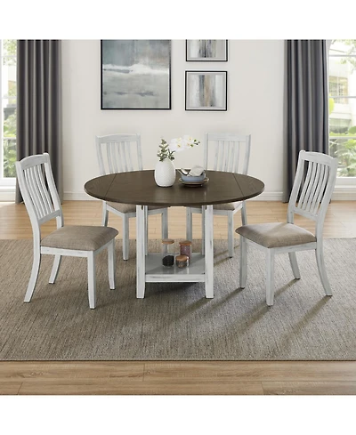 Streamdale Folding Table Seats 4, Storage, Space-Saving, Expandable