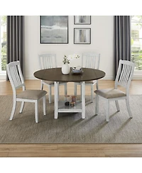 Streamdale Folding Table Seats 4, Storage, Space-Saving, Expandable