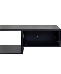 Streamdale 65.35in Wall Mounted Floating Tv Stand with 20 Color LEDs and Charging Station