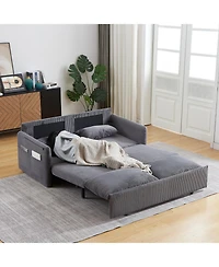 Streamdale 64.5" 3-in-1 Sleeper Sofa with Pullout Bed, Pillows