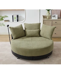 Streamdale Oversized Swivel Chair with Adjustable Phone Stand, 360 Rotation, Polyester (Anti-Wrinkle) - 52.75