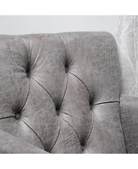 Streamdale Microfiber Club Chair W/ Diamond Tufting