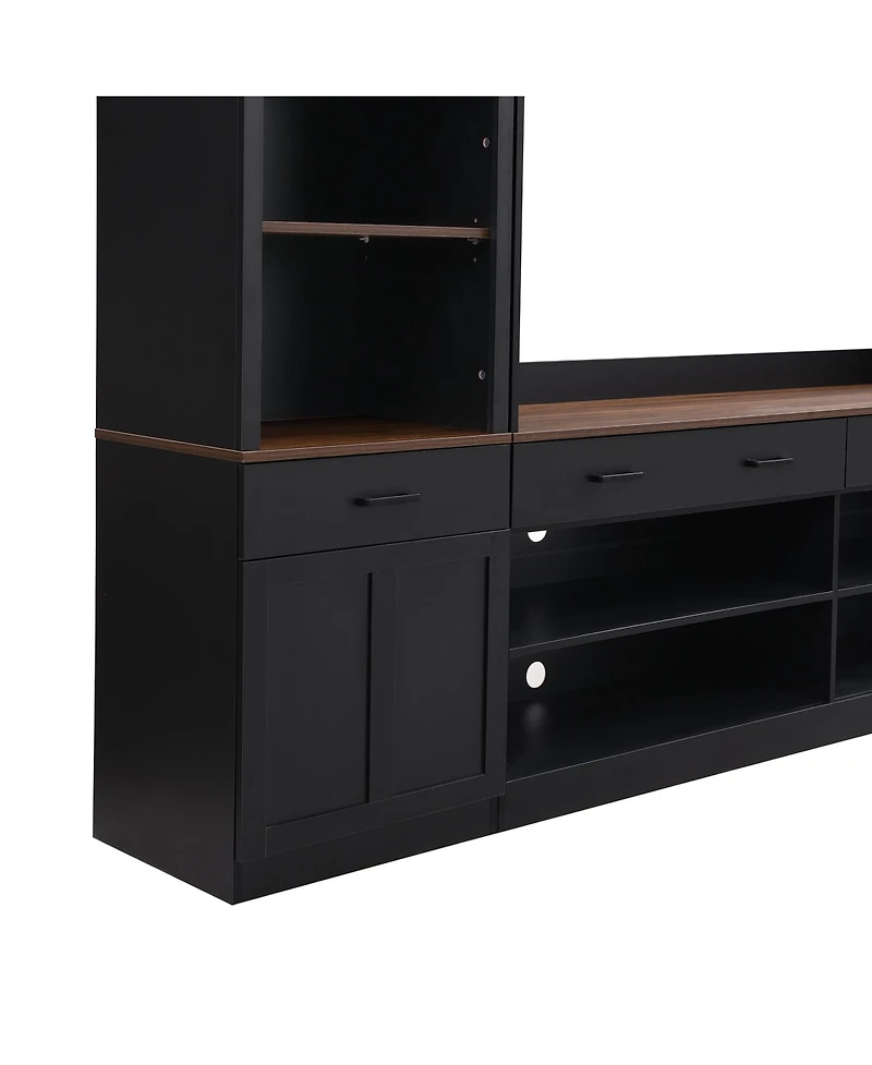 Streamdale Farmhouse Entertainment Center w/ Bookshelf - 70" Tv