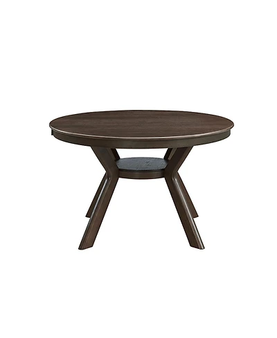 Streamdale Rubber Wood Dining Table with Trestle Base (Dark Brown)
