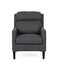 Streamdale Contemporary Club Chair with Waterfall Back and Tapered Rubberwood Legs